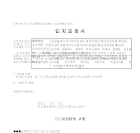 보정서 (인지) 보정서 (인지)